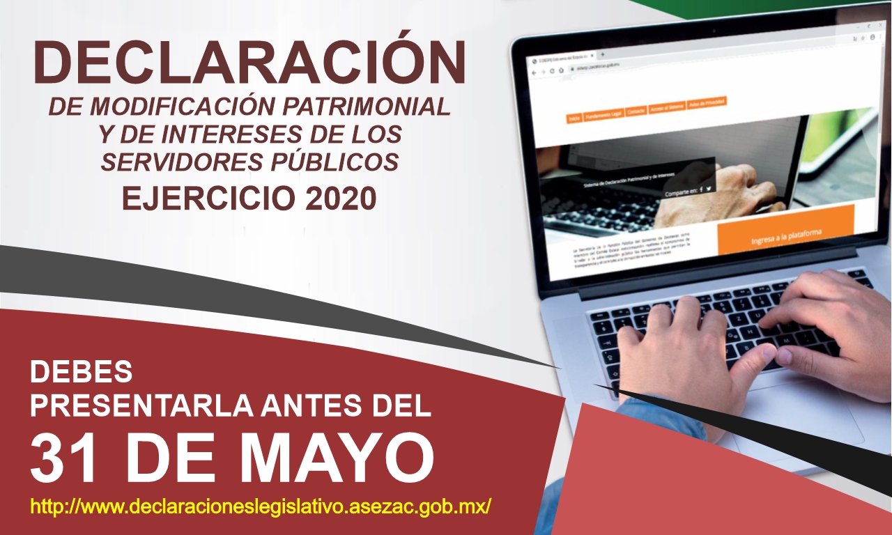 Declaración Patrimonial Poder Legislativo del Estado de Zacatecas